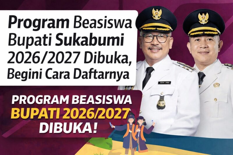 RESMI Beasiswa Bupati Sukabumi Dibuka Sumber Foto : Ali Sadikin